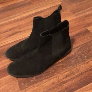 ASOS black faux suede Chelsea boot